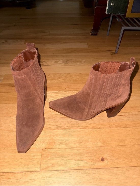 Vince Camuto Shoes - Vince Camuto Suede Ankle Booties in Brown